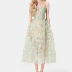 Montsand Green Mint Beaded Lace Dress NWT